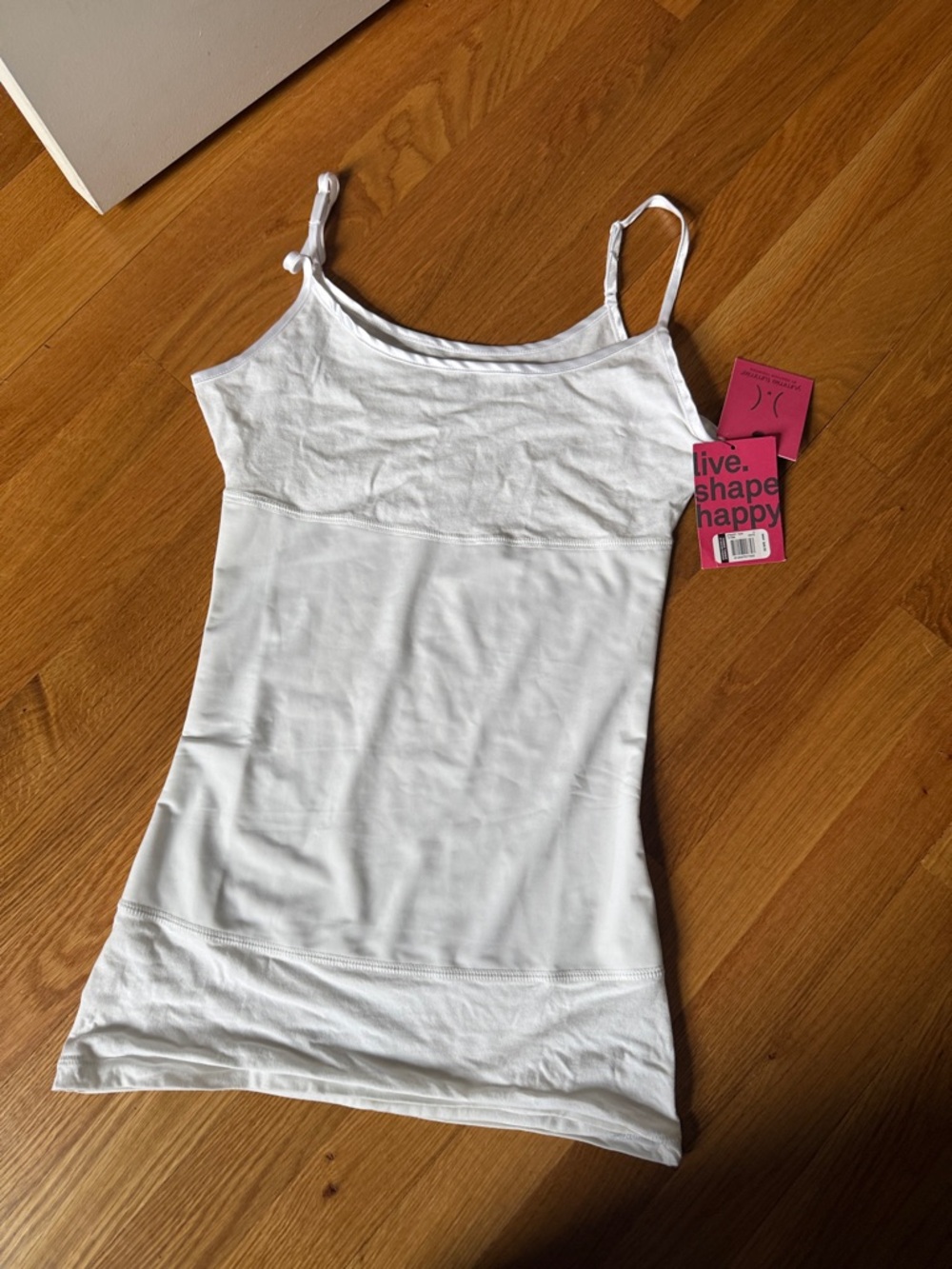 Live. Shape. Happy. White Women's Shaping Cami